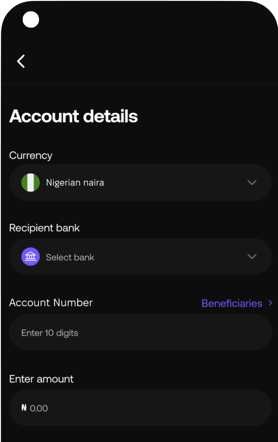 Send or receive money from any Nigerian bank.